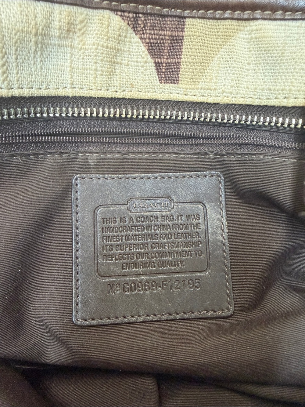 Coach F11662 Carly y2k Signature Tonal Canvas Tote with Braided Leather Handles - Picture 3 of 5